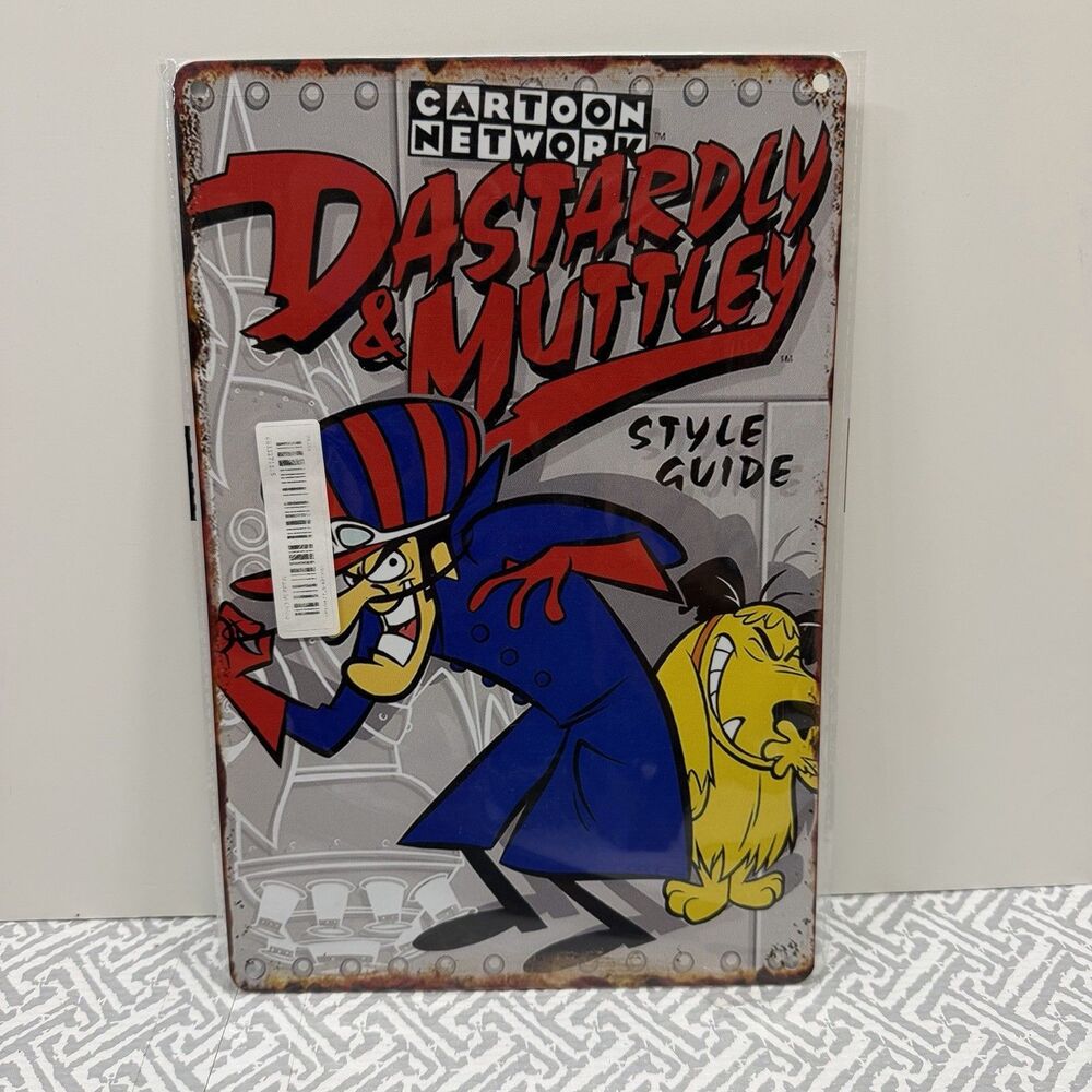 Retro Wacky Races Dastardly & Muttley Cartoon Network Metal Wall Art